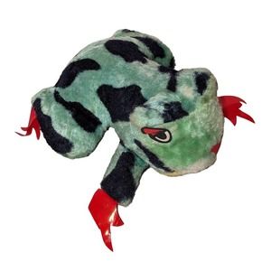 Vintage 13" 1960'S Plush Frog Superior Novelty Toy K,C,M,O. Carnival Prize Korea